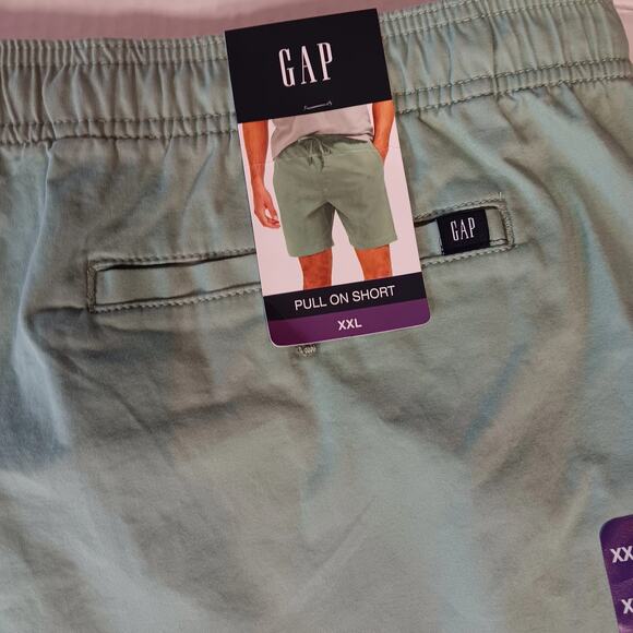 Gap Men's XXL Pull On Short 7" Inseam Elastic Waist Stretch Twill Granite Green - Picture 6 of 9